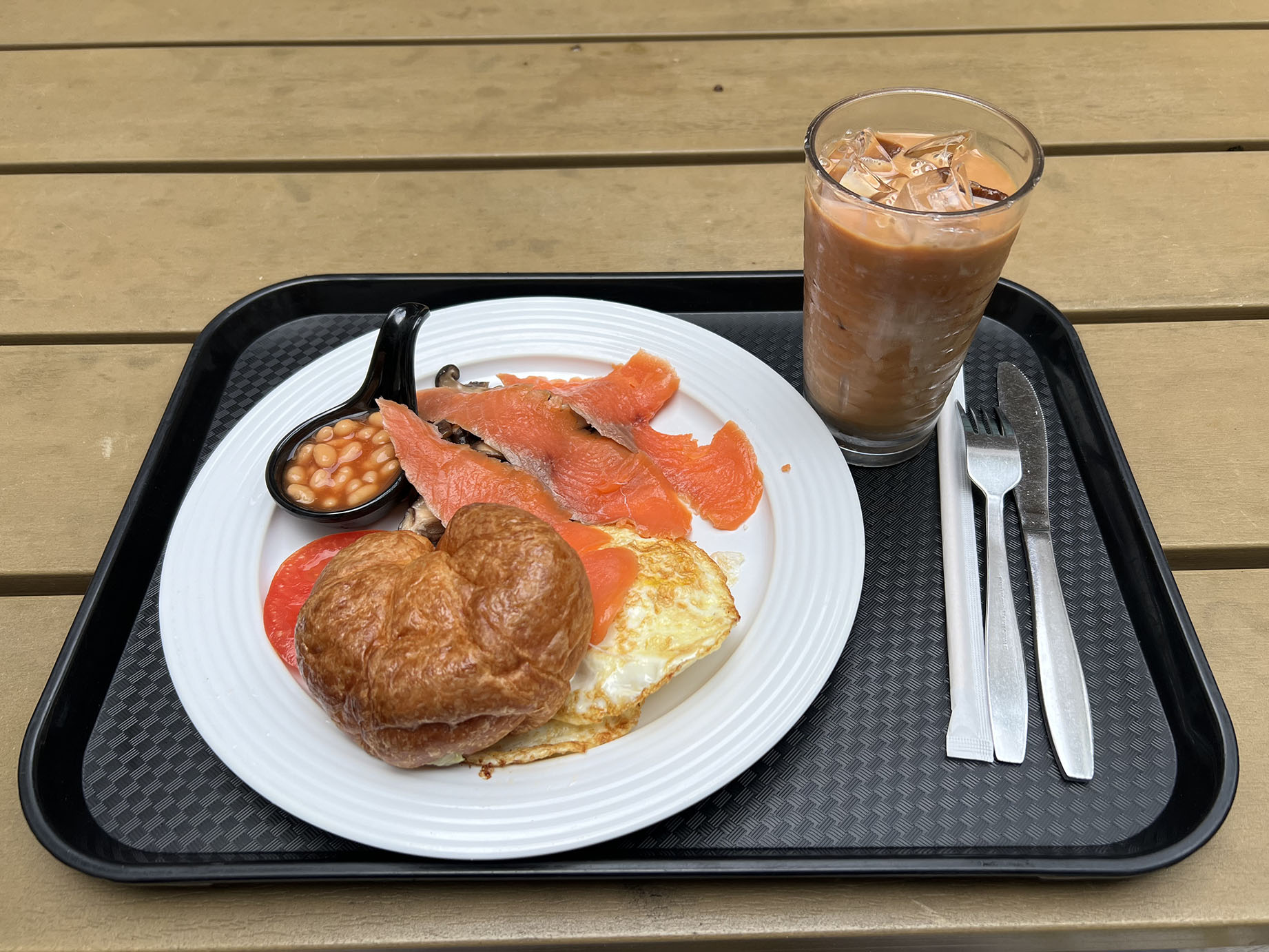 All-Day Breakfast at HKUST American Diner (with Salmon)